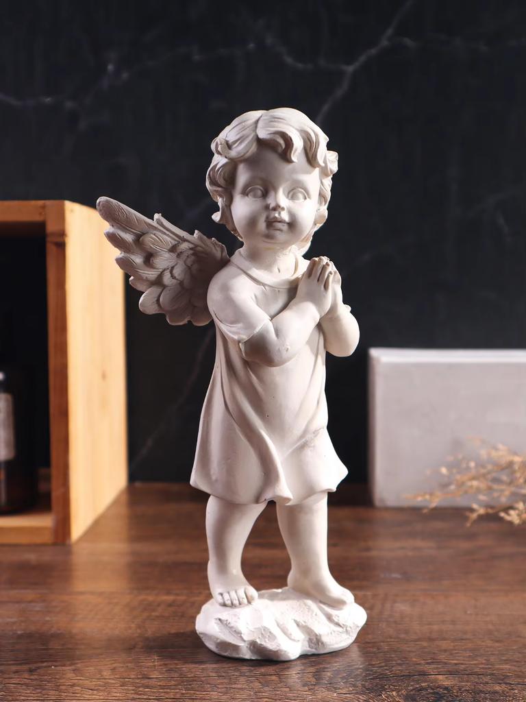 Angel Series Nordic Style Exquisite Resin Sculpture Craft Art Home Decor for Living Room, Bookshelf, and Entrance Decoration