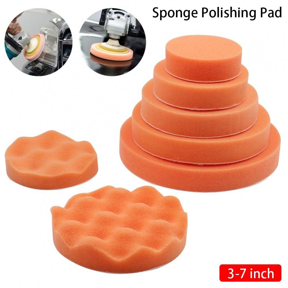 1Pcs Sponge Buffing Foam Sponge Polishing Pad Power Tools Accessories Polisher Drill Wheel Adapter Car Polishing Disc 3-7inch