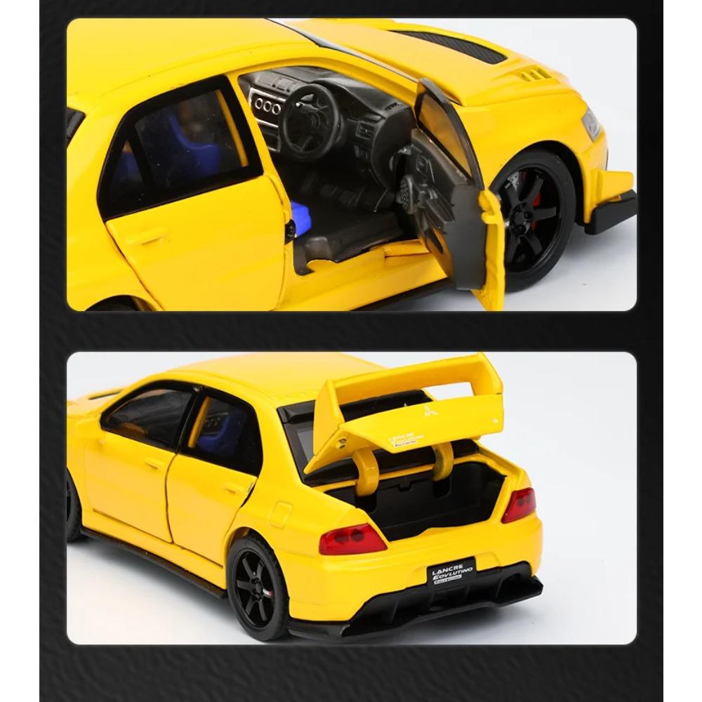 1/32 Mitsubishis Lancer Evolution литая модель спортивного автомобиля из металла гоночные машины модель автомобиля звук и свет детские игрушки подарок