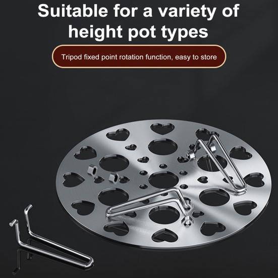 2 Pcs Foldable Steam Rack Stainless Steel Steamer Tray with Detachable Leg 21cm Diameter Cooking Steamer Rack for Eggs Steaming Pot Rice Cooker