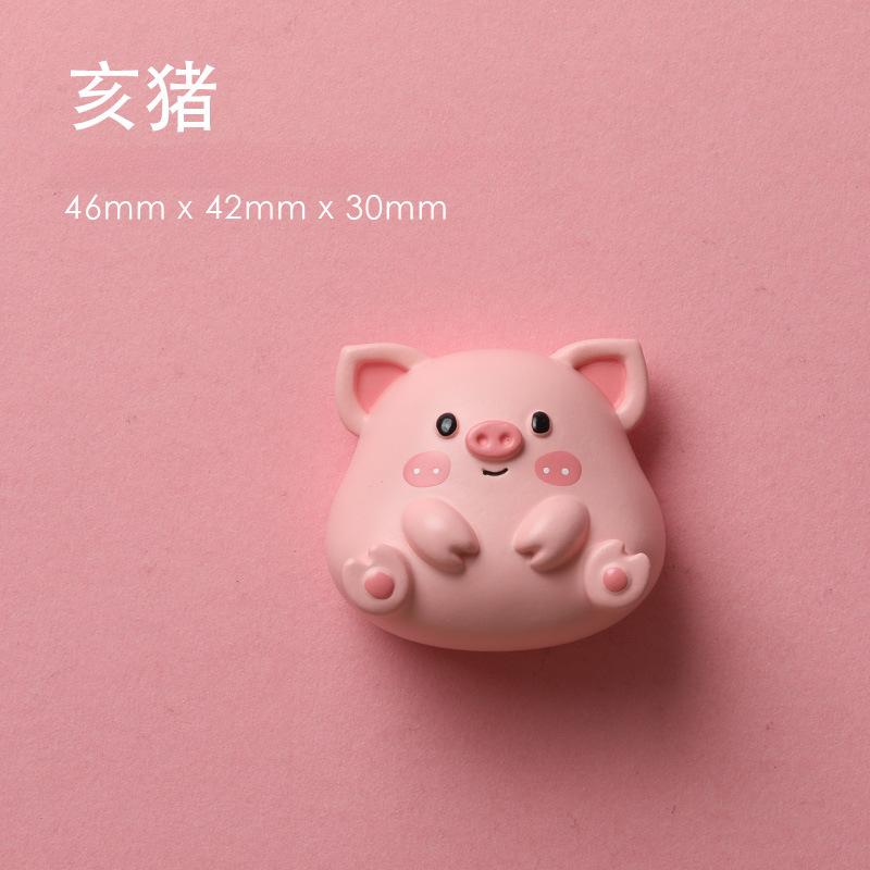 Chinese Zodiac Refrigerator Sticker Resin Figurine Creative Magnetic Sticker Cartoon Cute Gift Decoration Magnet