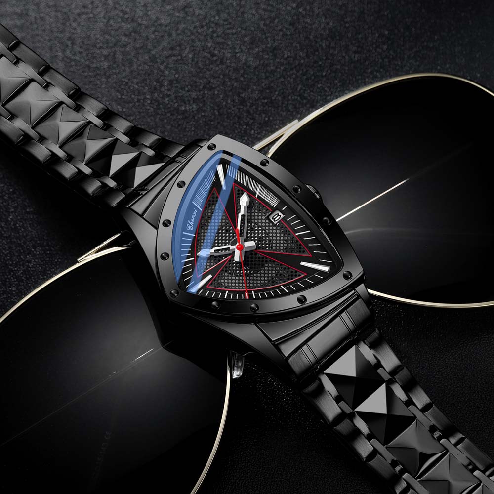 CHENXI Fashion Men's Watch Quartz Wristwatch Casual Hollow Triangle Watch Luxury Men's Gift Clock Relojes Para
