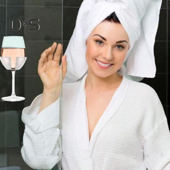 Настенный держатель для бокалов для вина, простой в использовании, защищенный от разливов дизайн, бесследный клей, стильный органайзер для ванной комнаты для чашек с красным вином