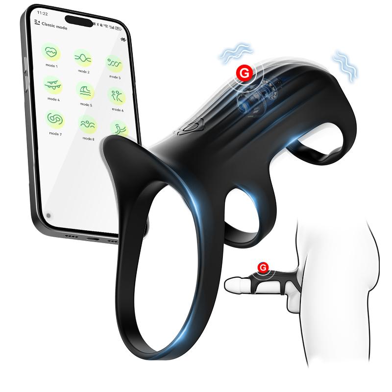 Кольцо для пениса, вибрация, повышение твердости и длительности эрекции, сексуальная игрушка для взрослых, вибратор с дистанционным управлением 10, стимулирующий