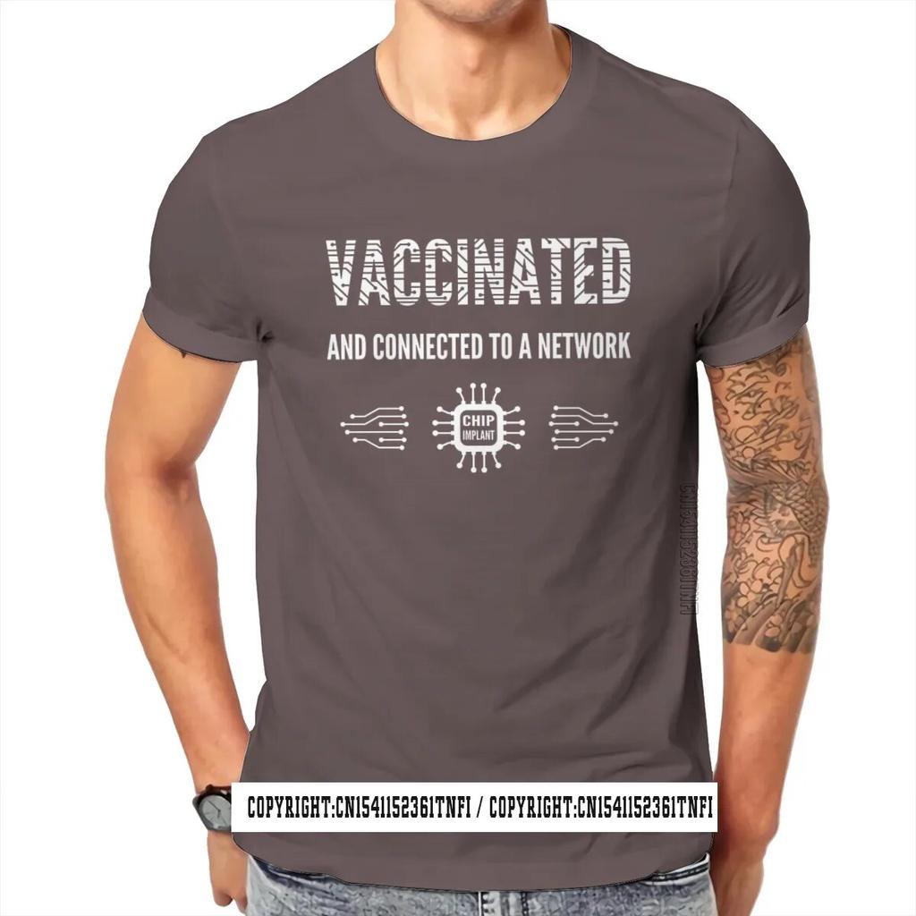 Футболка Connected Network Survived And Vaccinated, винтажная мужская футболка в стиле гранж размера плюс с круглым вырезом, топ в стиле Харадзюку, уличная одежда унисекс