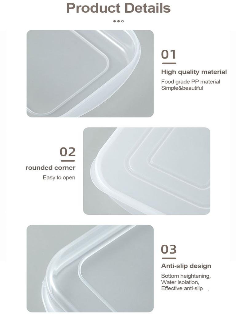 1 шт., герметичные контейнеры для хранения продуктов в холодильнике, контейнеры для овощей, мяса, фруктов, кухонный органайзер для хранения свежих продуктов