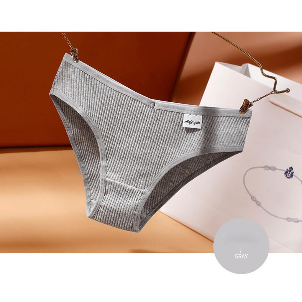 Women Mid Waist Body Solid Lace Underwear Knickers Bikini Underpants