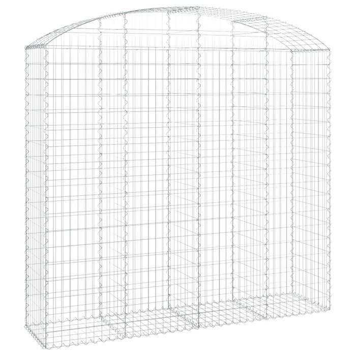 VidaXL Arched Gabion Basket Gabion Cage Gabion Wall Stone Basket Gabion for Stone Garden Patio Exterior 153479