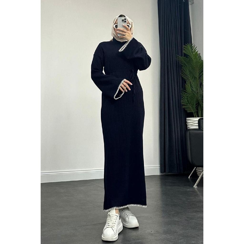 Zeynep Трикотажное Платье Черное