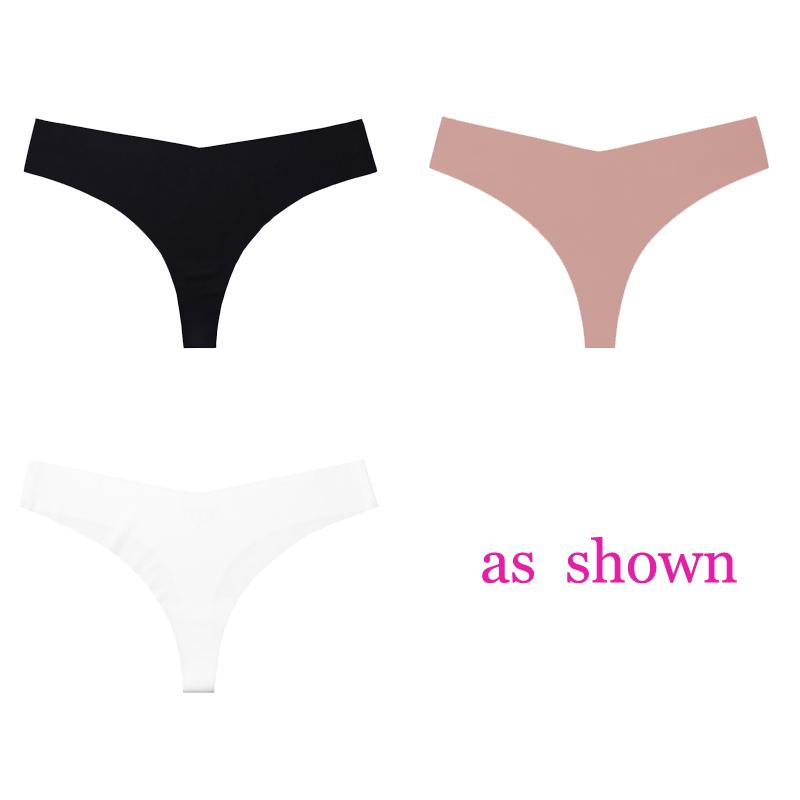 3 шт./лот, женские сексуальные трусики из ледяного шелка с низкой талией, нижнее белье без следов, стринги, женские стринги, дышащее нижнее белье, искушение, нижнее белье