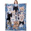 Fantasy Dragons and Books Printed Blanket for Sofa Bed Travel Camping Living Room Office Conditioning Blanket