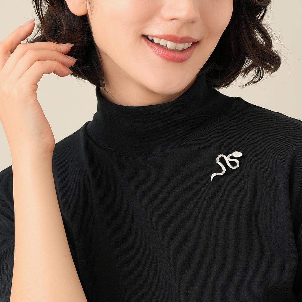 White Pearl Snake Brooch VBMV4788 MP [Vendome Boutique]