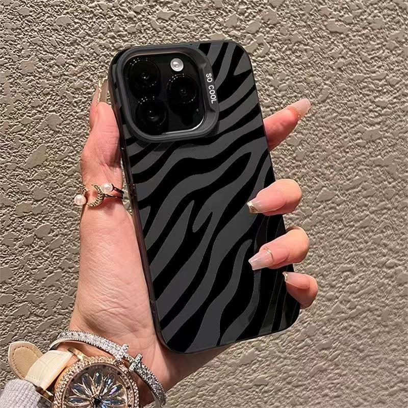 Креативный чехол с принтом зебры для Apple 16 Pro, iPhone 17, 15 Pro и 14