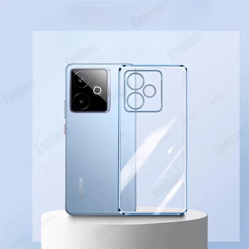 Мягкий чехол с гальваническим покрытием для Realme GT 7T 7 T, противоударный электролитический силиконовый бампер из ТПУ, чехол для телефона для Realme GT7 T 7Pro