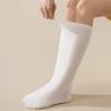 Extra Large Plus Size Men's Cotton Mid-Calf Socks for Middle-Aged & Elderly, Black (Sizes 45-48)
