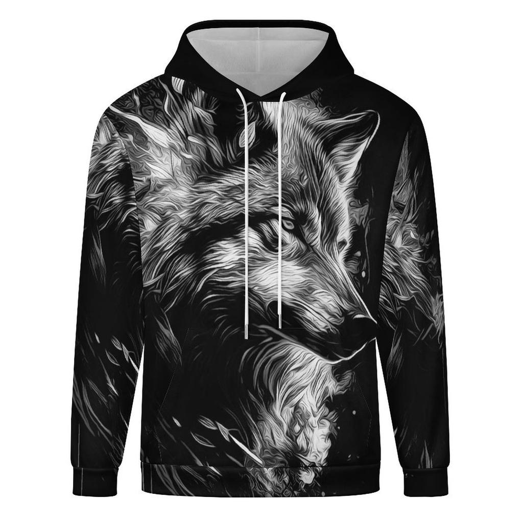 Мужская/Женская Толстовка на Осень/Зиму Тренд Простой Объемный Принт Мода Панк Стиль Американский Ретро Повседневная Свободная Толстовка