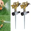 Garden Sprinkler 360° Rotation Adjustable Sprinklers Lawn Irrigation Watering Sprayer 1/2" Thread Metal Impulse Sprinkler Nozzle