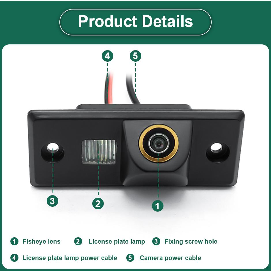 GreenYi 170° AHD 1080P Автомобильная камера заднего вида для VW Volkswagen Santana Polo(3C) Тигуан Туарег Пассат B4 B5 Шкода Фаби