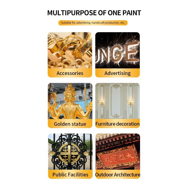 Water based gold foil paint, gold powder paint, gold art paint, gold paint, gold foil brush paint