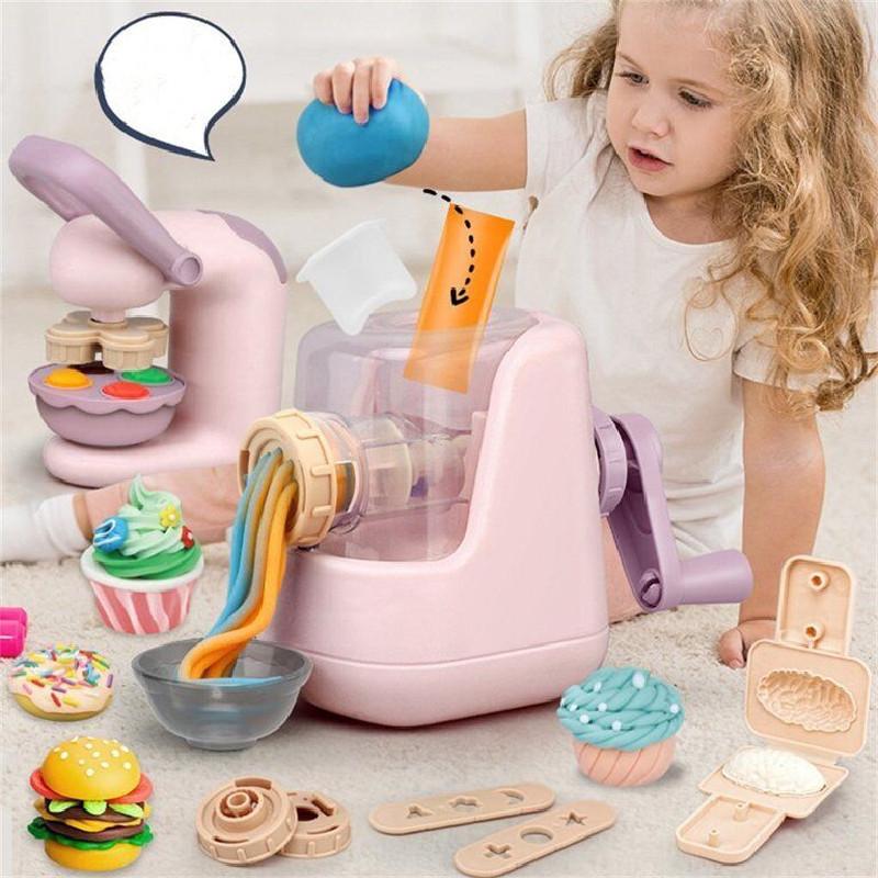 Colorful Children's Diy Clay Set Creative Cartoon Ice Cream Noodle Machine Toy