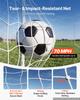 VEVOR Soccer Goal 2.44 x 1.82 m PVC Soccer Goal for Backyard with PE Net, Portable Weatherproof Set, with High-Strength Net, Target, Cones