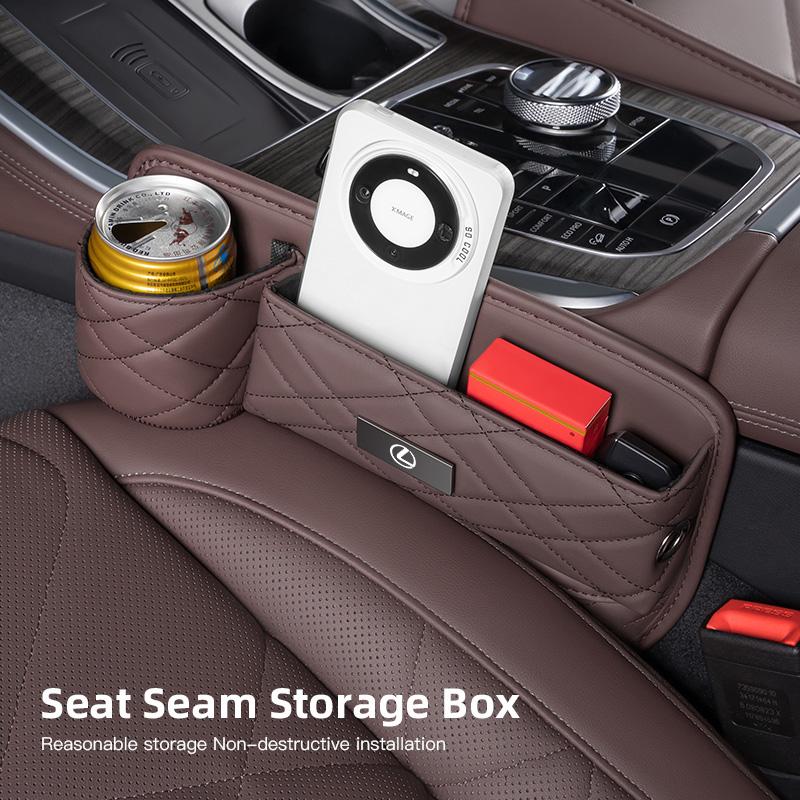 Car Seat Gap Organizer Leather Storage Box Interior Cup Holder For Lexus F-SPORT ES RX NX LS UX LM LX GX LC RZ IS CT GS RC HS SC