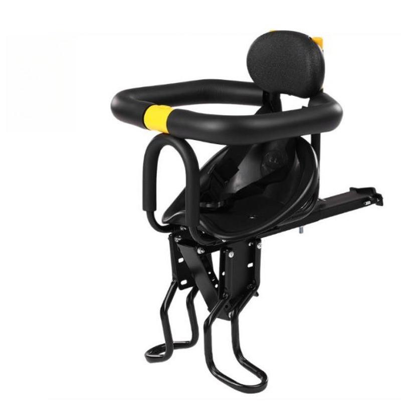 Безопасное детское велосипедное сиденье Велосипедное переднее детское сиденье Уличное детское седло Педали поддержки Спинка Велосипедное сиденье