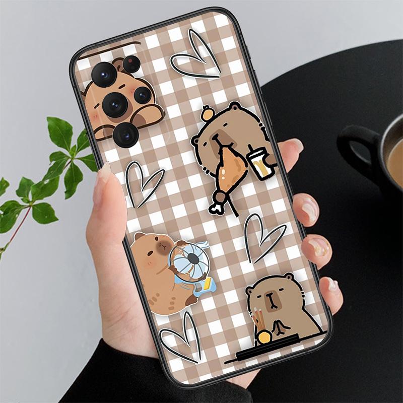 Cute Capybara cartoon Phone Case For Samsung A55 A16 A56 A36 A35 A15 A53 A54 A33 A34 A25 A05S A52 A52S A14 A24 A26 A71