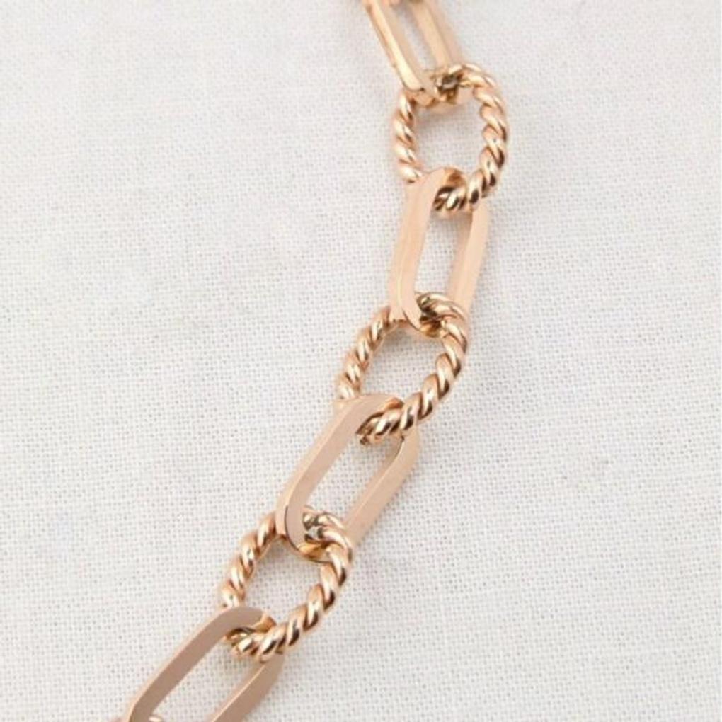 Atria Wildchain Хирургическая нержавеющая сталь Розовое золото Ожерелье EWSSNSC0008