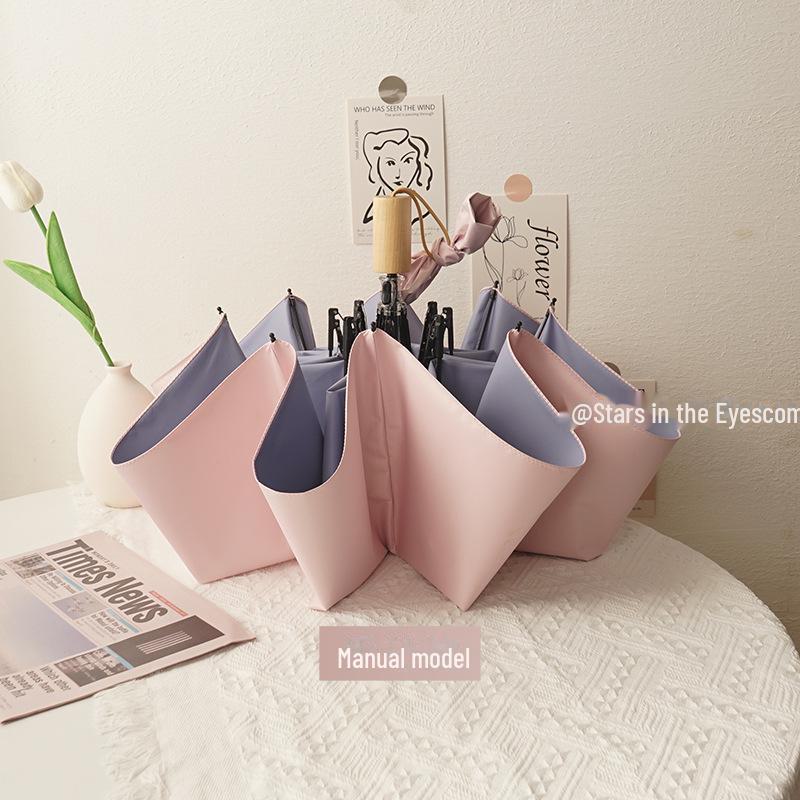 Автоматический складной зонт двойного назначения с защитой от УФ-излучения для солнца и дождя