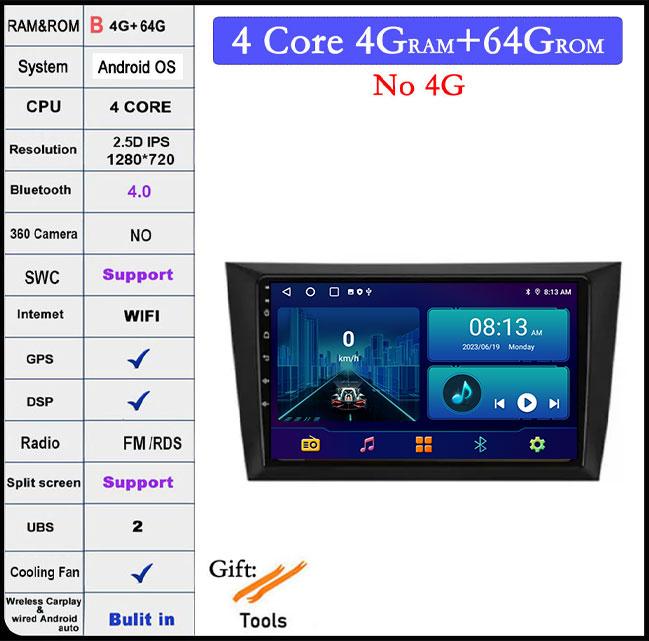 Android 14 для Volkswagen VW Golf 6 2008 - 2016 Автомобильное радио Carplay Авто Мультимедиа Стерео Видео Плеер GPS Навигация QLED 4G DSP
