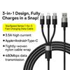 Baseus 3-в-1 USB-кабель Micro USB Type-C Быстрая зарядка Micro USB Type-C Кабель для передачи данных Для IP 14 13 Samsung Huawei