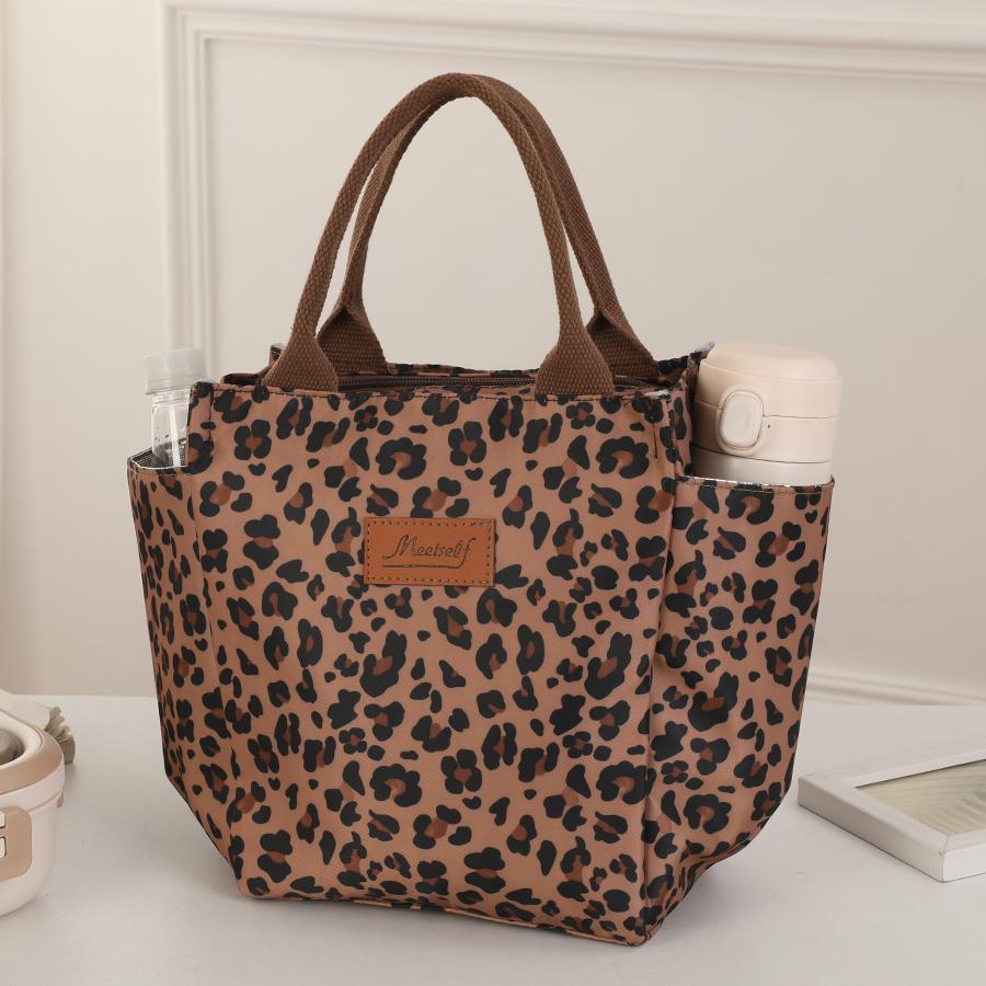 multi-functional travel handbag large capacity printed handbag hand-held meal bento bag travel storage bag