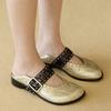Fashion 2025 New Women Flats Ballet Comfortable Soft Leather Casual Shoes Punk Style Belt Buckle Loafers Rivet Designer Flat Shoes Women