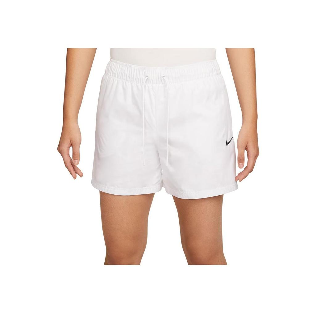 Nike High-Waist Drawstring Shorts With Logo Women Bottoms White DM6761-100