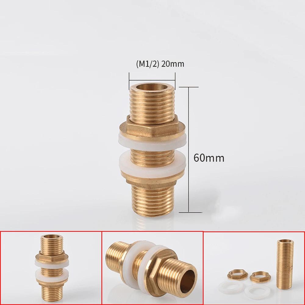 1/8" 1/4" 3/8" 1/2" 3/4" BSPP Наружная полная резьба Бочонок-ниппель Переборочный латунный соединитель Фитинг для бака