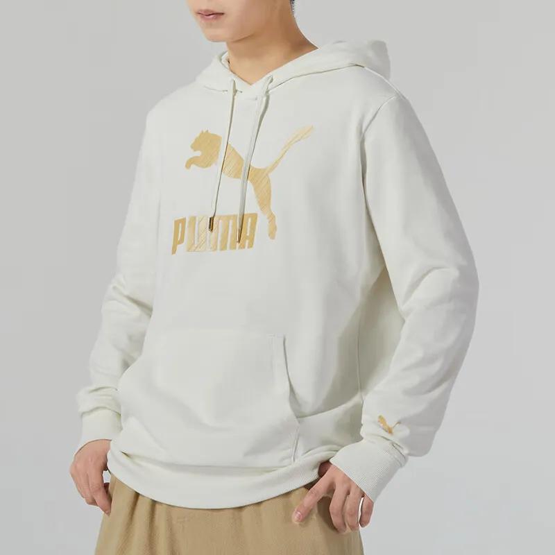 PUMA Sweatshirts Men's White Hooded Moderate Other (Unisex) Sweatshirts 625822 65