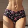 CINOON Женские сексуальные трусики с цветами и низкой талией, стринги, нижнее белье, женское горячее искушение, ультратонкое прозрачное нижнее белье