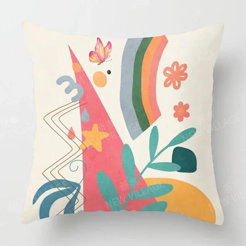 Скандинавский Осенний Домашний Декор Осень Наволочка для Декоративной Подушки Чехол для Подушки на Диван Бархат Современный Моранди