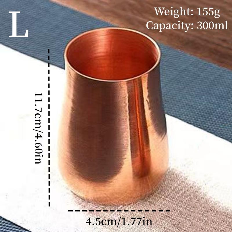 Винтажная кружка для кофе из чистой меди, Утолщенная уличная чашка для сока и завтрака 300 мл, Ручная работа, Домашняя кружка для чая, Посуда