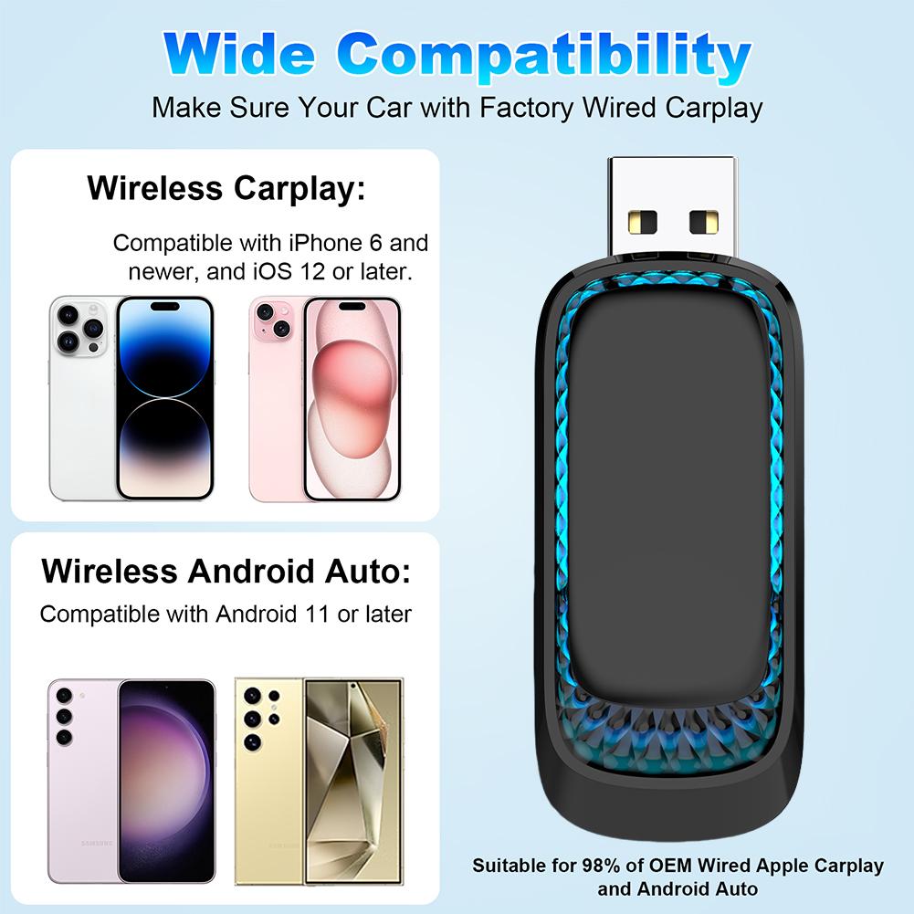 Беспроводной адаптер CarPlay и Android Auto Беспроводной адаптер Carplay Carplay Dongle Smart Box Smart Link Phone CarPlay Automatic
