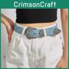 Ladies Vintage Style Leather Belt With Alloy Buckle For Casual Dress And Office Wear