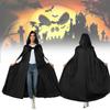 Chic And Comfortable Black Hooded Cloak For Unisex Costume And Cosplay Events