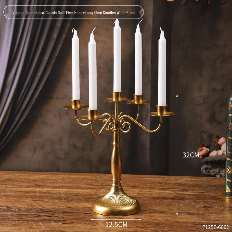 Винтажный французский подсвечник-украшение – Романтический европейский держатель для свечей для декора стола и фотосессий