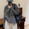 Lazy Wind Hooded Twist Sweater Women's Autumn and Winter New Style with Knitted Sweater Soft Waxy Pullover Top