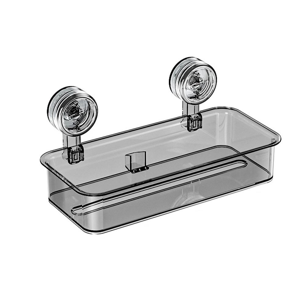 Самоклеящаяся полка для хранения в ванной комнате, многофункциональный настенный держатель для салфеток на присосках, съемный, с дренажем