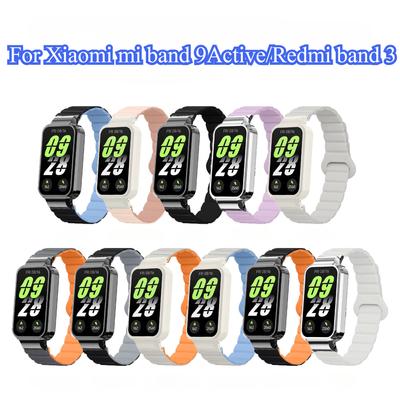 Совместимо с Redmi band 3 силиконовый защитный ремешок Xiaomi Smart Band 9 Active силиконовый магнитный ремешок