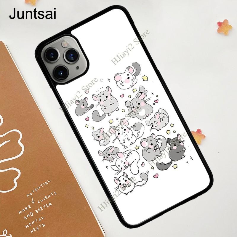 Милый мультяшный шиншилла Мягкий ТПУ чехол Для iPhone 11 12 13 Pro Max mini Чехол Для iPhone XR X XS Max SE 2 7 8 Plus