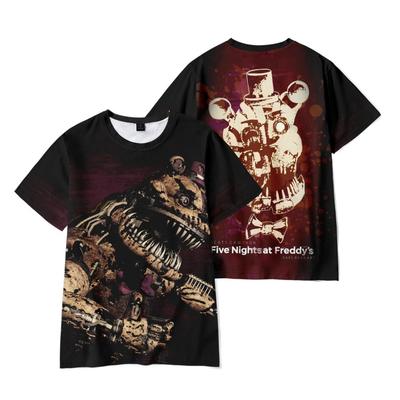 Графическая футболка Five Nights At Freddy's Летняя Горячая Тренд Унисекс Носка Женская Мужская 3D-принт Футболка с коротким рукавом Удобная