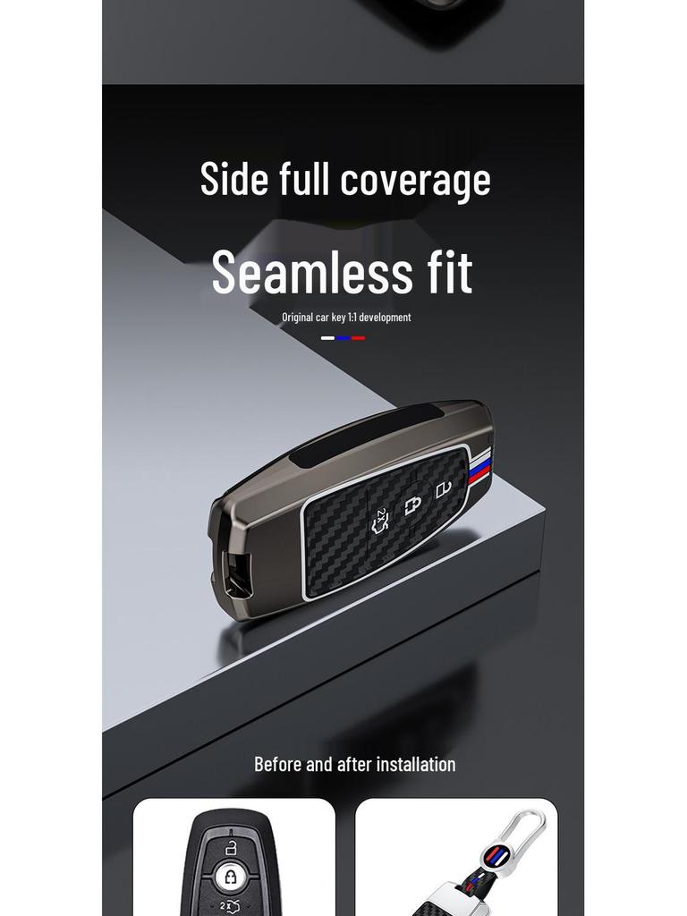 Ford Edge L Mondeo Focus Escort Explorer Key Case with Metal Buckle